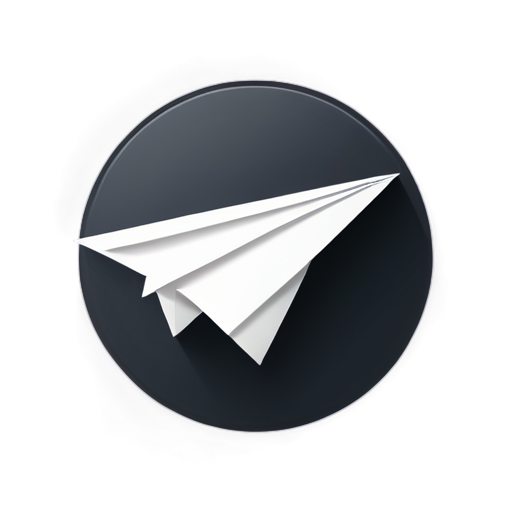 A small and exquisite Telegram paper airplane icon and a round download button below. The overall design is simple and clear. - icon | sticker