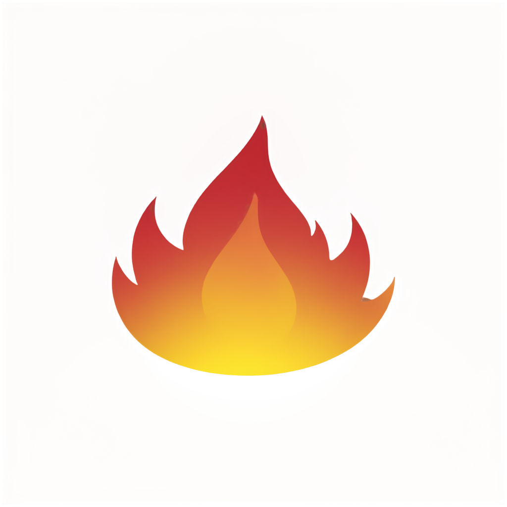 fire icon, logo,Red and yellow gradient - icon | sticker