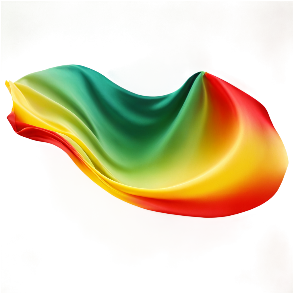 Silk Flying,Silk made from gradient glass material,Yellow glow,Flowing Silk,A soaring and flowing silk, gradient, gradient background, red green gradient background, revolve ,rotate,wind, - icon | sticker