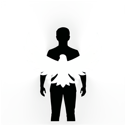 create me icon of an Hasan sabbah Assasin with eagle wings looking to side with one color - icon | sticker