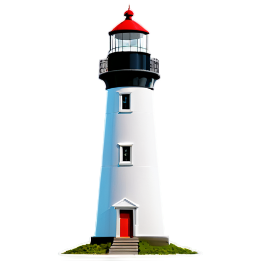 A Lighthouse with subtle cryptocurrency-related elements. - icon | sticker