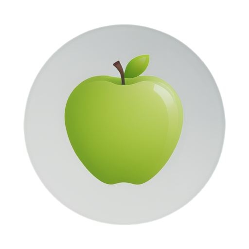 The background color is light green. Add a small icon about nutrition in the middle, with a white background. - icon | sticker