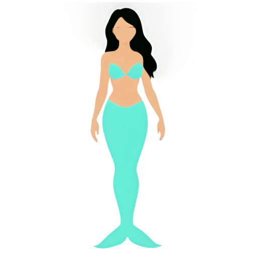 full body,mermaid,standing - icon | sticker