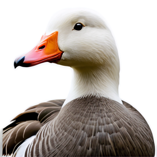 close-up of the head of a goose with monocole - icon | sticker