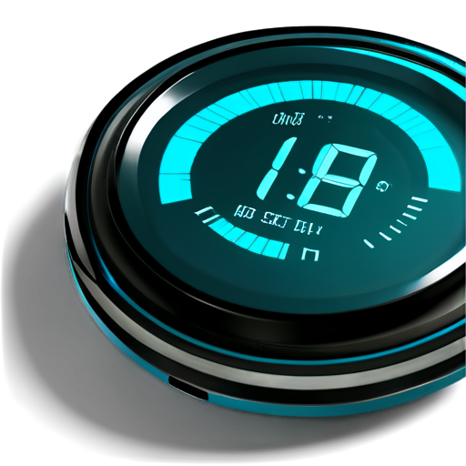 4d Round timer dark turquoise dark blue non white non black 3d tecknick 3d stopwatch very very mach inform tables very small 3d digitall very small millisecond information animations - icon | sticker