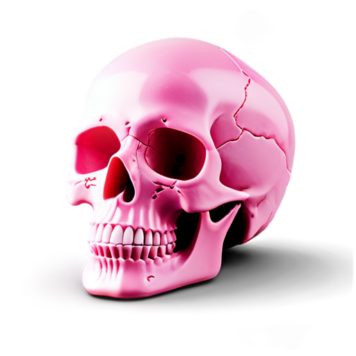 plastic pink skull - icon | sticker