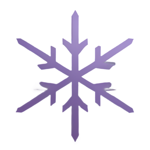 purple snowflake - icon | sticker