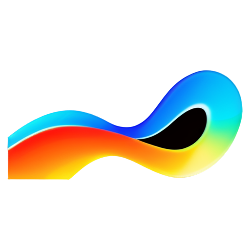 Create an ICO icon for the theme of shock wave and CFD (Computational Fluid Dynamics). The icon should prominently display a shock wave, represented as a sharp, distinct wavefront with a gradient of colors, such as from blue to white, indicating its intensity. Incorporate elements of CFD, like flow lines or grids, in a subtle and integrated way. Show the shock wave interacting with a fluid flow, perhaps with some turbulence or vortices around it. The icon could have a 3D look with a slight shadow to give a sense of depth. Use a modern and clean design style, with simple yet impactful shapes. Add some highlights or glows to emphasize the key elements. The overall color scheme could be a combination of cool tones like blue and green to convey a technical and scientific feel. - icon | sticker