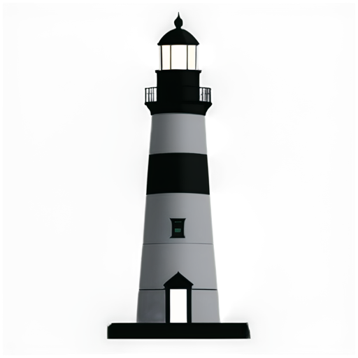 A Lighthouse with subtle cryptocurrency-related elements. - icon | sticker