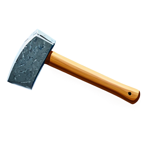 artistic art style pickaxe mining stone - icon | sticker