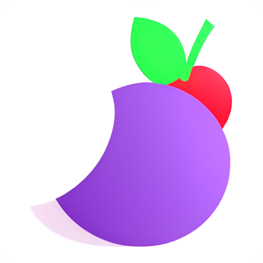 cherry red and purple - icon | sticker