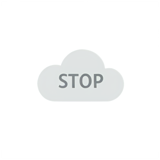 1d white icon cloud with transperent text inside saying STOP POP - icon | sticker