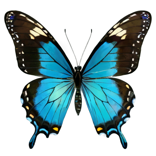 a beautiful butterfly, colorized, flat - icon | sticker