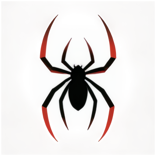 SPider, geometric shape, few strokes, spiderman like, no background - icon | sticker