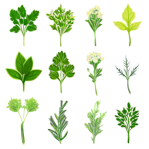 artistic art style herbs - icon | sticker