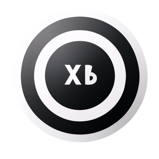 Black and white icon with ВП symbols - icon | sticker