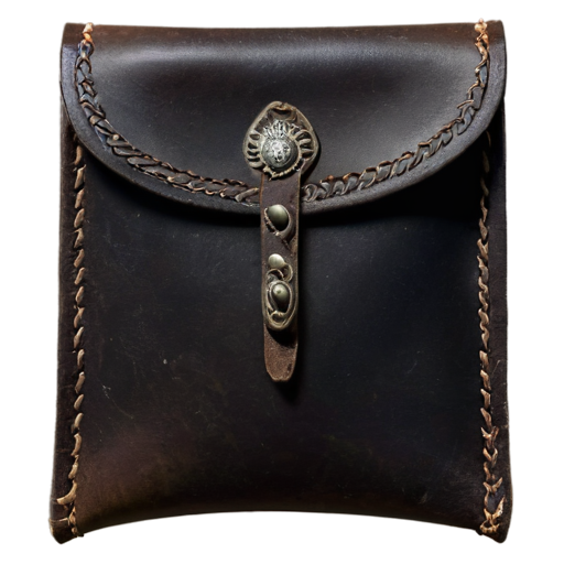 Simple poor medieval leather pouch - icon | sticker