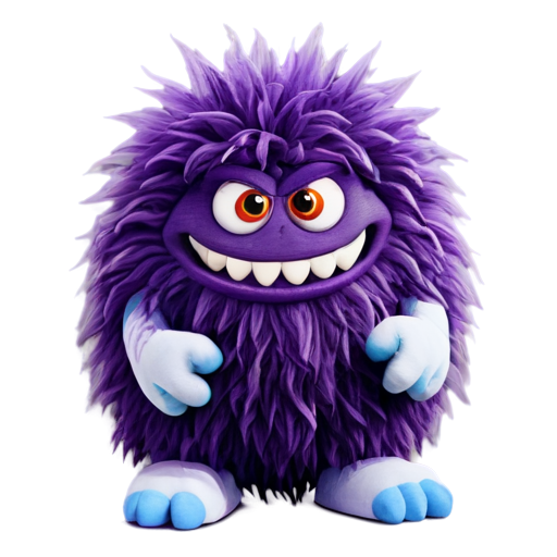 Mc'donalds purple fluffy triangle monster - icon | sticker