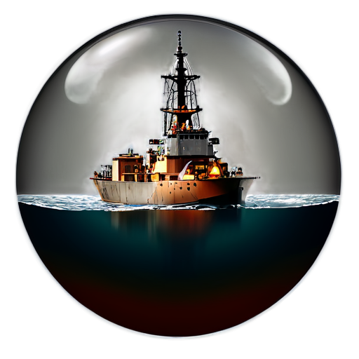 the atomic vessel in the north sea - icon | sticker