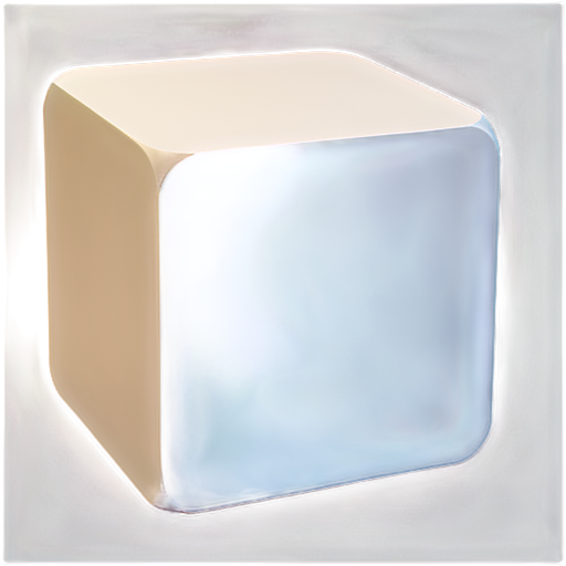 cube, R, lines, game engine - icon | sticker