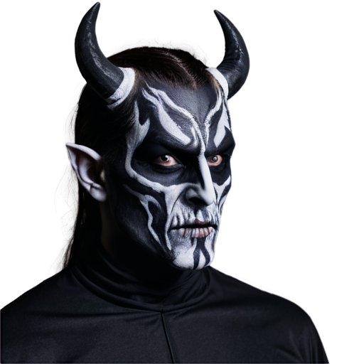 black metal devilish sick make-up for man - icon | sticker