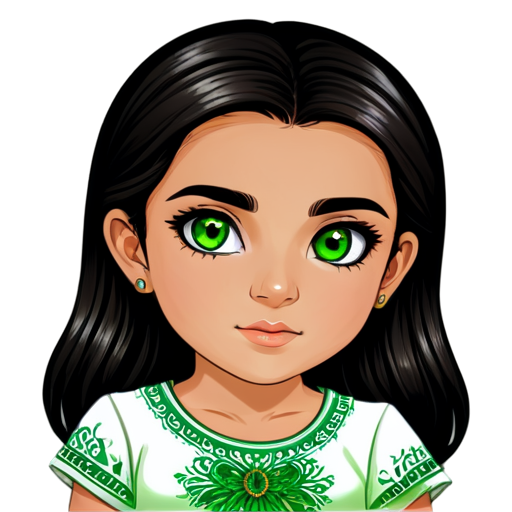 Armenian girl with green eyes - icon | sticker