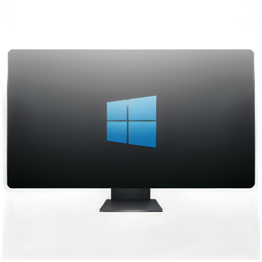 computer monitor image in windows logo - icon | sticker