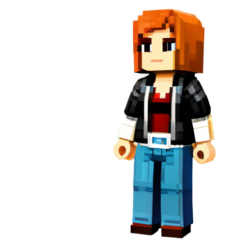 Lucia from GTA 6 in Minecraft style - icon | sticker