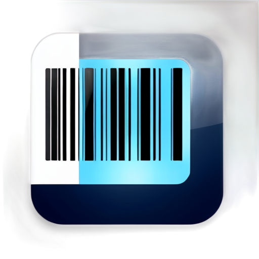 Create a modern and minimalistic app icon for a barcode-scanning application named "BarkYar". The icon should feature a clean, simple design with a barcode symbol at the center. The color scheme should include a mix of dark blue and white, giving it a professional and tech-savvy look. Incorporate a subtle checkmark or assistant symbol to represent the "Yar" (helper) aspect of the app. Ensure the design is optimized for display on both Android and iOS devices. Just generate icon, to be ready to use, no background, no bullshit! - icon | sticker