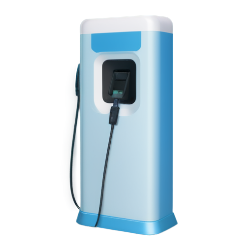 wallbox Charging station electro car, blue, white, sympel, pictogram - icon | sticker