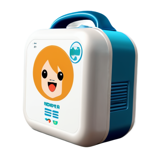 cute Automatic External Defibrillator - icon | sticker