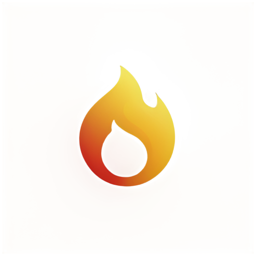 red, orange and yellow fire - icon | sticker