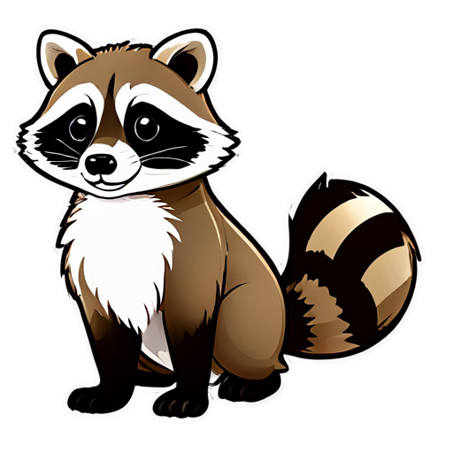 raccoon logo and Baltic Craft inscription - icon | sticker