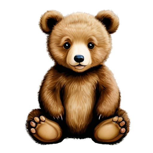 little baby bear, portrait - icon | sticker