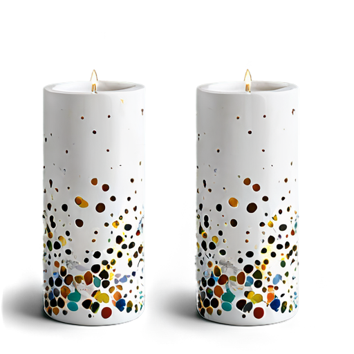 Candleholders terrazzo - icon | sticker