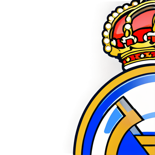 Corona from Real Madrid logo in Barcelona logo - icon | sticker