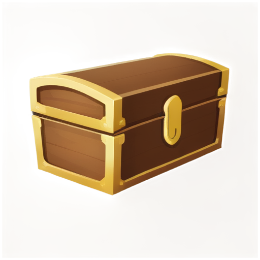 a treasure chest with faceless cards in it - icon | sticker