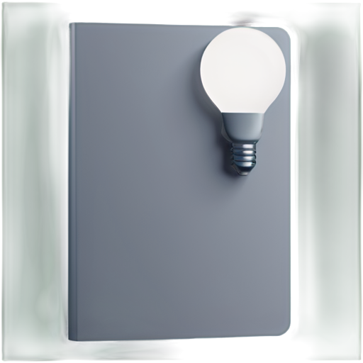 circle pen notebook light bulb - icon | sticker