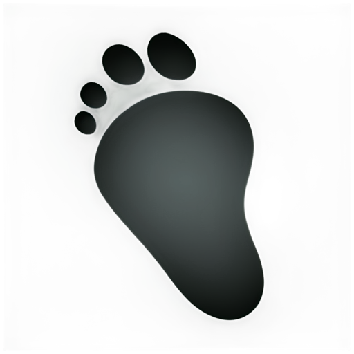 footprint, leaves - icon | sticker