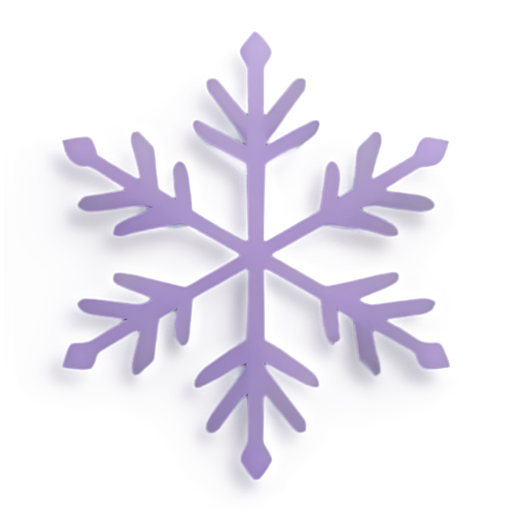 purple snowflake - icon | sticker