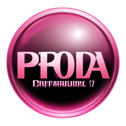 Round image for party community PRAVDA7. Nightclub in dark pink colors. And caption or number. - icon | sticker