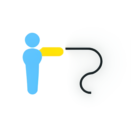 generator a icon a person is withdrawn to give permission to use its ID card in blue and yellow shade. make a person a user taking the ID card back from another person - icon | sticker