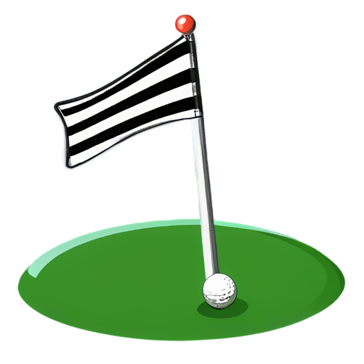 cute 2d golf flag - icon | sticker