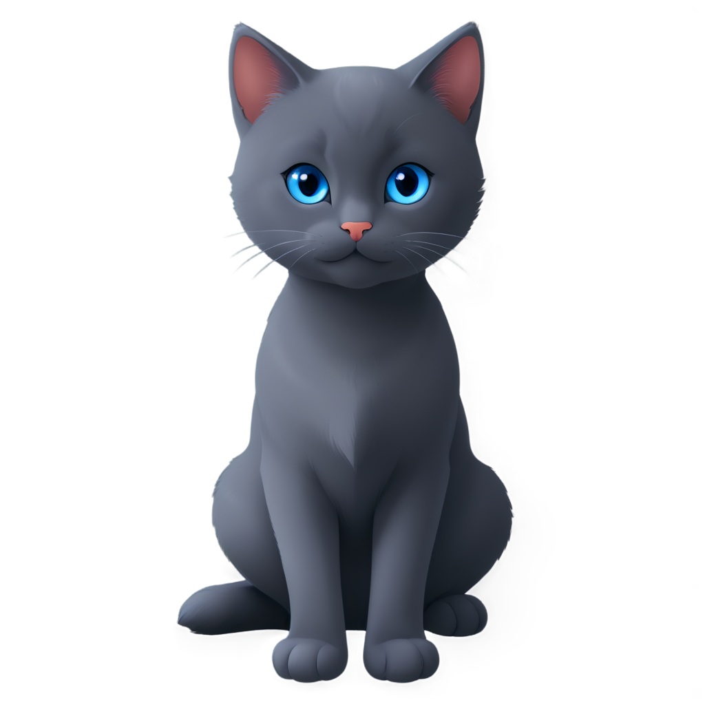 lovely,cute,solo, full body, no humans, animal, cat, animal focus, whiskers,blue eyes,kawaii png - icon | sticker