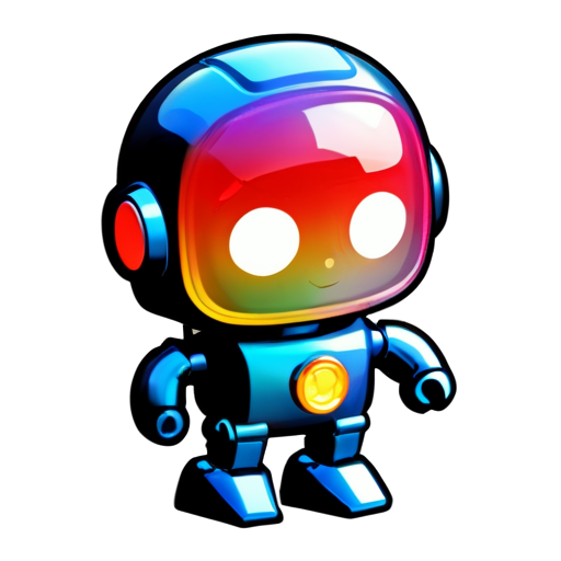 Generate an svg icon, which describes an NOTCOIN agent robot making function selections - icon | sticker