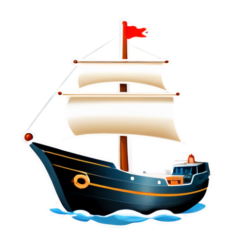 Create an icon for an application whose purpose is to connect to a ship in order to receive navigation data from it - icon | sticker