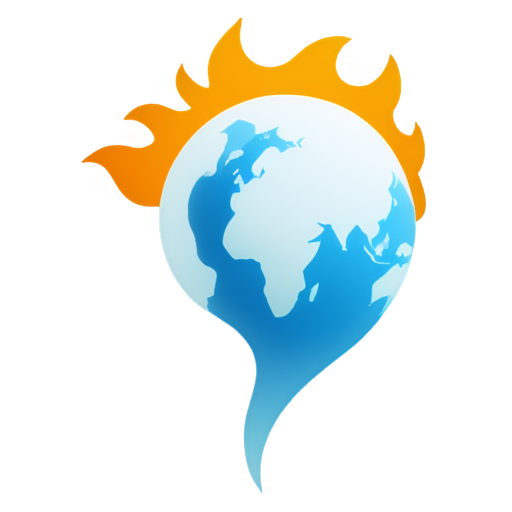 World on fire - icon | sticker