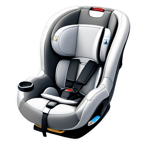 baby car seat icon grey no background - icon | sticker