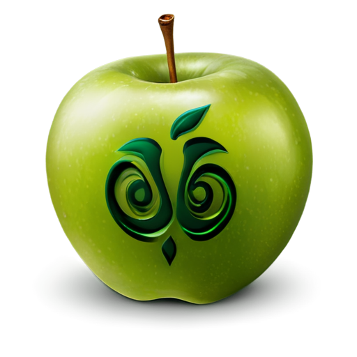 Norse Trickster Loki, Apple Symbol, Mysterious Fruit, Green Apple, Playful Design, Magical Element, Bold Look - icon | sticker