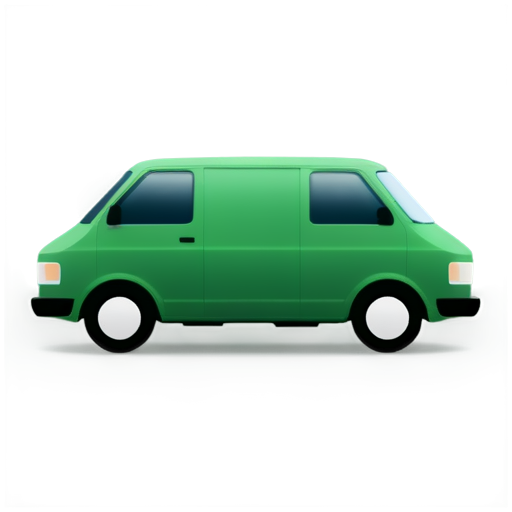 delivery pickup car green - icon | sticker